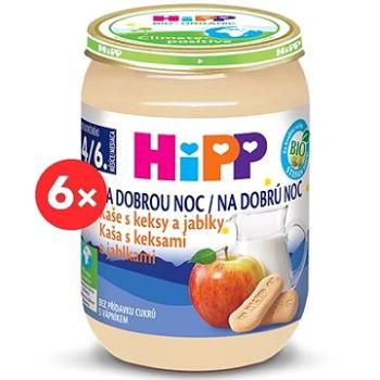 HiPP BIO Kaša na dobrú noc s keksami a jablkami - 6x 190g (4062300286641)