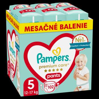 PAMPERS Premium Care Plienkové Nohavičky, veľkosť 5, 12kg-17kg 102 ks