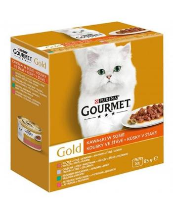 GOURMET GOLD Multipack v šťave konzervy pre mačky 8x85g