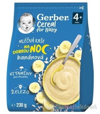 Gerber Cereal Mliečna KAŠA Dobrú noc Banánová (od ukonč. 4. mesiaca) 230 g