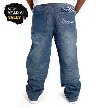 Cocaine Life Flaggy Logo Denim Medium Blue - 34