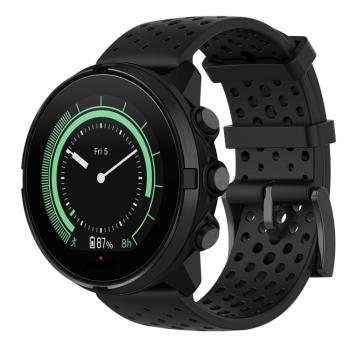 HOLE Silikónový remienok pre Suunto 9 / Suunto 7 / Suunto 9 Baro / Suunto Spartan Sport čierny