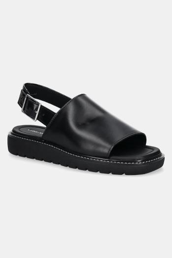 Sandále Calvin Klein Jeans SQ MOLDED SANDAL SLING MG LTH dámske, čierna farba, YW0YW01711