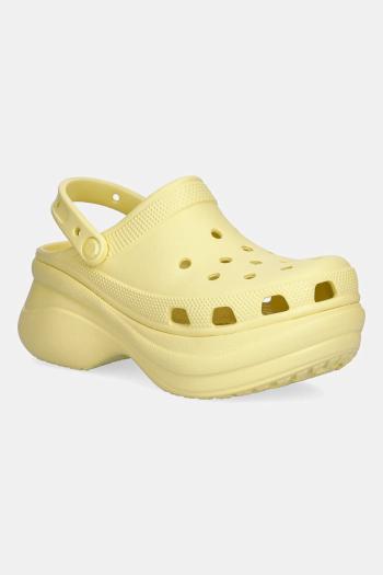 Šľapky Crocs Classic Bae Clog žltá farba, na platforme, 206302