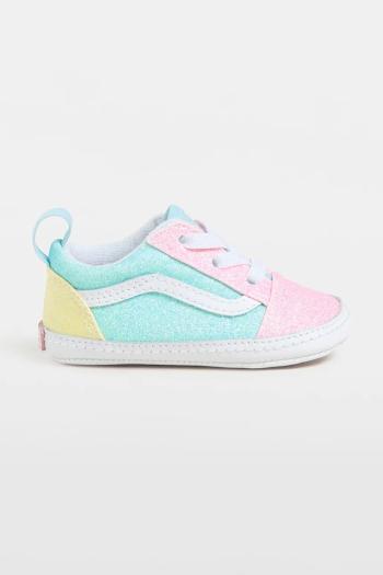 Topánky pre bábätká Vans Old Skool Crib tyrkysová farba, VN000CS5ZQP1
