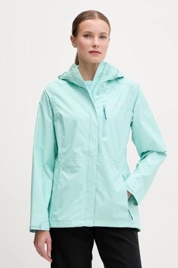 Turistická bunda Columbia Pouring Adventure tyrkysová farba, 2117191