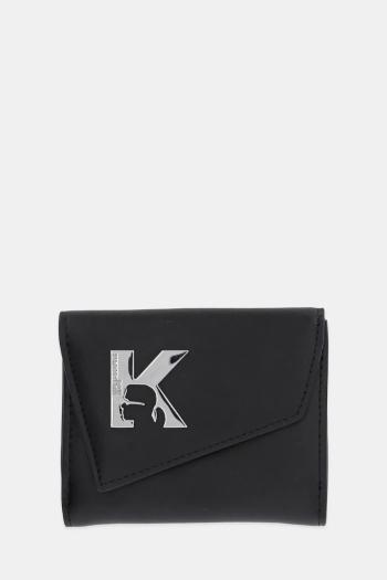 Kožená peňaženka Karl Lagerfeld Jeans čierna farba, A3W32068