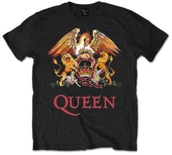 Queen Tričko Classic Crest Unisex Black L