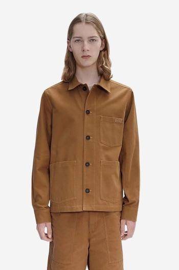 Bunda A.P.C. Veste Chico pánska, hnedá farba, prechodná COGBJ-H02800 CARAMEL