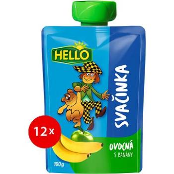 HELLO ovocná kapsička s banánmi 12× 100 g (8590014639102)