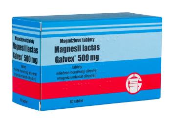 Magnesii Lactici 500 mg tbl. Galvex Magnéziové tablety 500 mg Galvex tbl.80 x 0,5 g