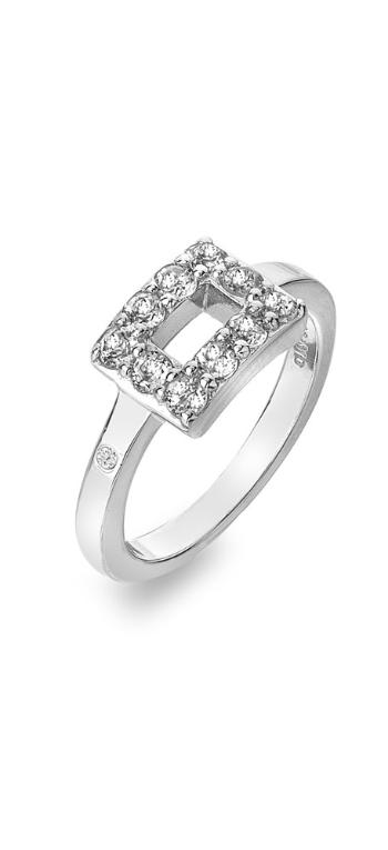 Hot Diamonds Inel de argint cu diamant si topaz Echo DR240 60 mm