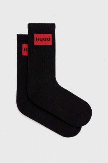 Ponožky HUGO 2-pak pánske,čierna farba,50510640