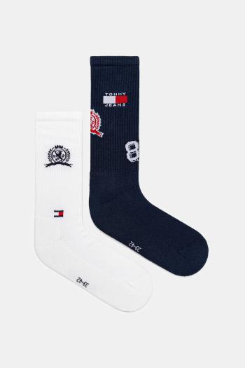 Ponožky Tommy Jeans 2-pak tmavomodrá farba, 701236470