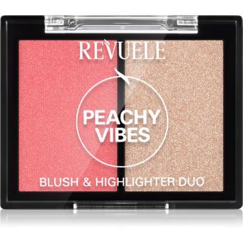 Revuele Blush & Highlighter Duo lícenka s rozjasňovačom odtieň Peachy Vibes 8 g