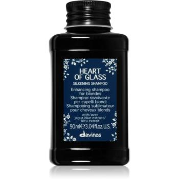 Davines Heart of Glass Silkening Shampoo jemný čistiaci šampón pre blond vlasy 90 ml