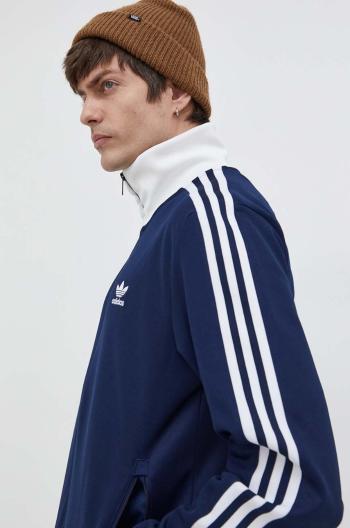 Mikina adidas Originals Adicolor Classics Beckenbauer pánska, tmavomodrá farba, vzorovaná, IP0418