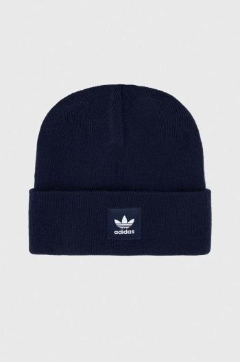 Čiapka adidas Originals tmavomodrá farba, z tenkej pleteniny