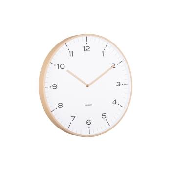 Dizajnové nástenné hodiny Karlsson 6011SB béžové,priemer 40 cm