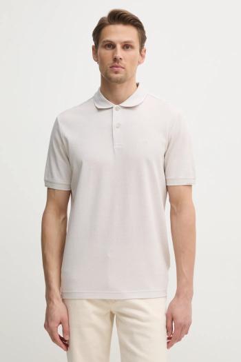 Bavlnené polo tričko Calvin Klein béžová farba, jednofarebné, K10K114475