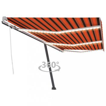 Ručne zaťahovacia markíza s LED svetlom 400x300 cm Dekorhome