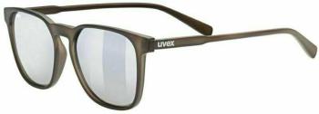 UVEX LGL 49 P Dark Brown Mat/Polavision Litemirror Smoke Degrade Cyklistické okuliare