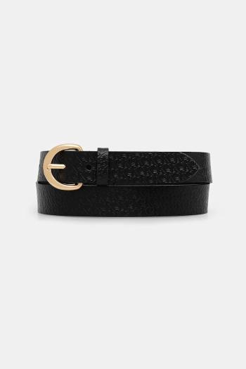 Kožený opasok Calvin Klein čierna farba, LV04K7019G