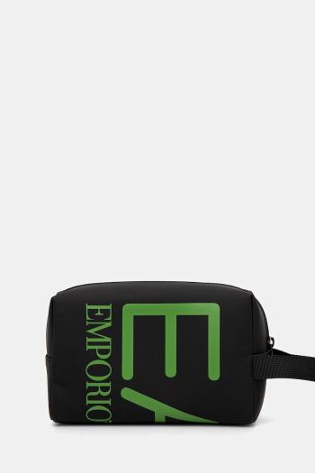 Kozmetická taška EA7 Emporio Armani čierna farba