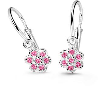 Cutie Jewellery Detské náušnice z bieleho zlata C2746-10-X-2 fuchsiová