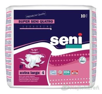 Seni SUPER QUATRO extra large 4 plienkové nohavičky, pás 130-170cm, 10ks