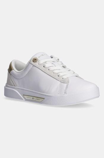 Kožené tenisky Tommy Hilfiger CHIC COURT SNEAKER biela farba, FW0FW08382