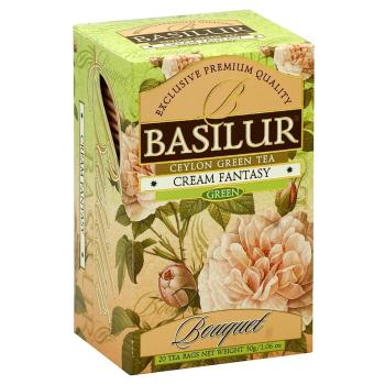 BASILUR Bouquet Cream Fantasy zelený čaj 25 sáčkov