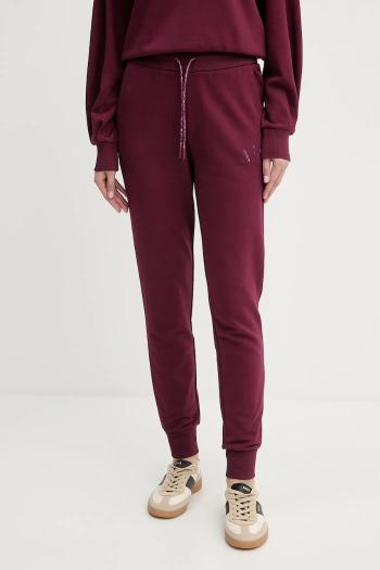 Bavlnené tepláky Armani Exchange bordová farba, jednofarebné, XW000986 AF16114
