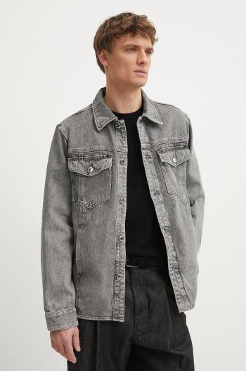 Rifľová bunda Michael Kors šedá farba, prechodná, CR5900P5G2