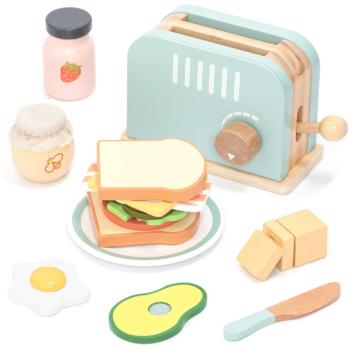 UMU® Groceries & Cooking Toaster & Sandwich Set interaktív játék fából készült