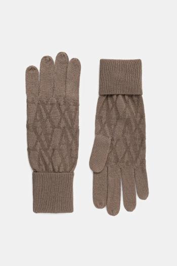 Vlnené rukavice Armani Exchange hnedá farba, XW002141 AF11956