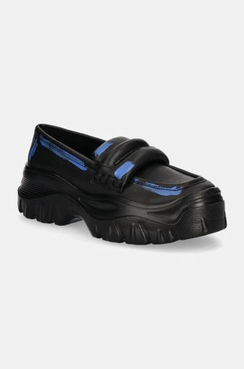 Mokasíny Desigual CHUNKY dámske, čierna farba, na platforme, 24WSKL01 2000