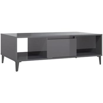 SHUMEE Konferenčný stolík sivý vysoký lesk 103,5 × 60 × 35 cm drevotrieska, 806030