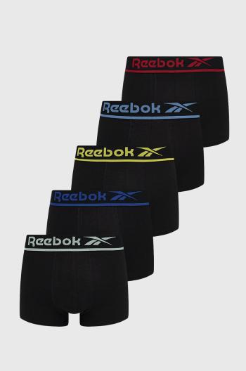 Boxerky Reebok (5-pak) pánske, čierna farba