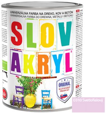 SLOVAKRYL - Univerzálna vodou riediteľná farba 0,75 kg 0310 - svetlofialová