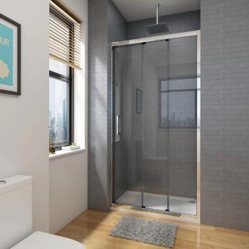 OLSEN SPA - 3-dielne sprchové dvere do niky MELIDE - FARBA rámu - Chróm / Leštený hliník (ALU), Rozmer A - 90, Smer zatvárania - Univerzálne Ľavé / Pravé, Výplň - Číre bezpečnostné sklo - 5 mm OLBMELID90CC