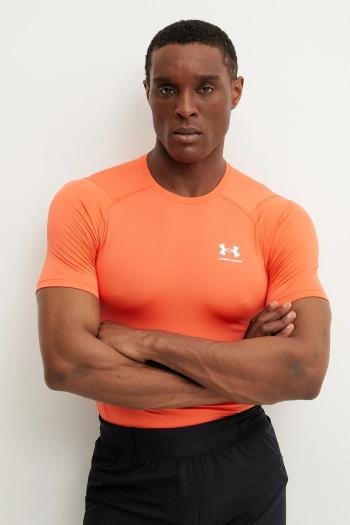 Tréningové tričko Under Armour oranžová farba, jednofarebný