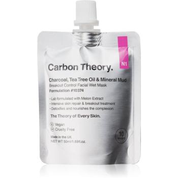 Carbon Theory Charcoal, Tea Tree Oil & Mineral Mud intenzívna regeneračná maska pre problematickú pleť, akné 50 ml