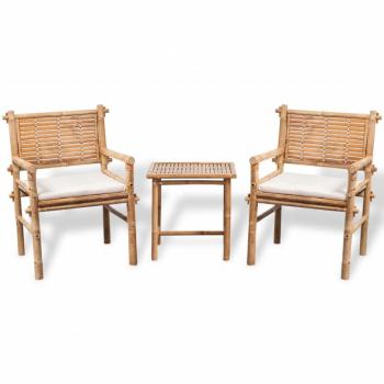 Záhradný bistro set 3ks bambusový