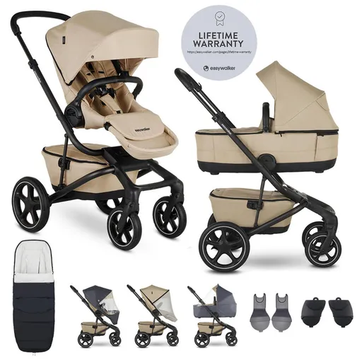 EASYWALKER SET XXL kočík kombinovaný Jimmey Sand Taupe s príslušenstvom,EASYWALKER Kočík kombinovaný Jimmey Sand Taupe XXL RWS