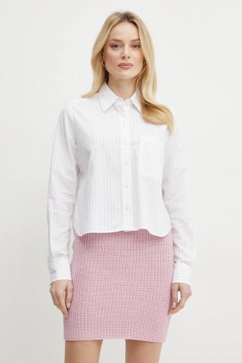 Košeľa BOSS dámska, ružová farba, regular, s klasickým golierom, 50538404