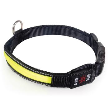 Tommi Dobíjecí LED obojek veľ. M, 40 - 50 cm, zelená