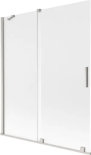 MEXEN/S - Velar dvojkrídlová posuvná vaňová zástena 140 x 150, dekor, nikel kartáčovaný 896-140-000-31-97