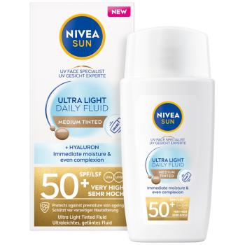 Nivea Ultraľahký tónovací pleťový fluid SPF 50+ Sun (Ultra Light Tinted Fluid) 40 ml Medium