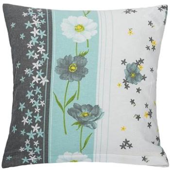 Bellatex s.r.o. - Poťah 12/561 40×40 cm tyrkysový kvet s pruhom (8201)